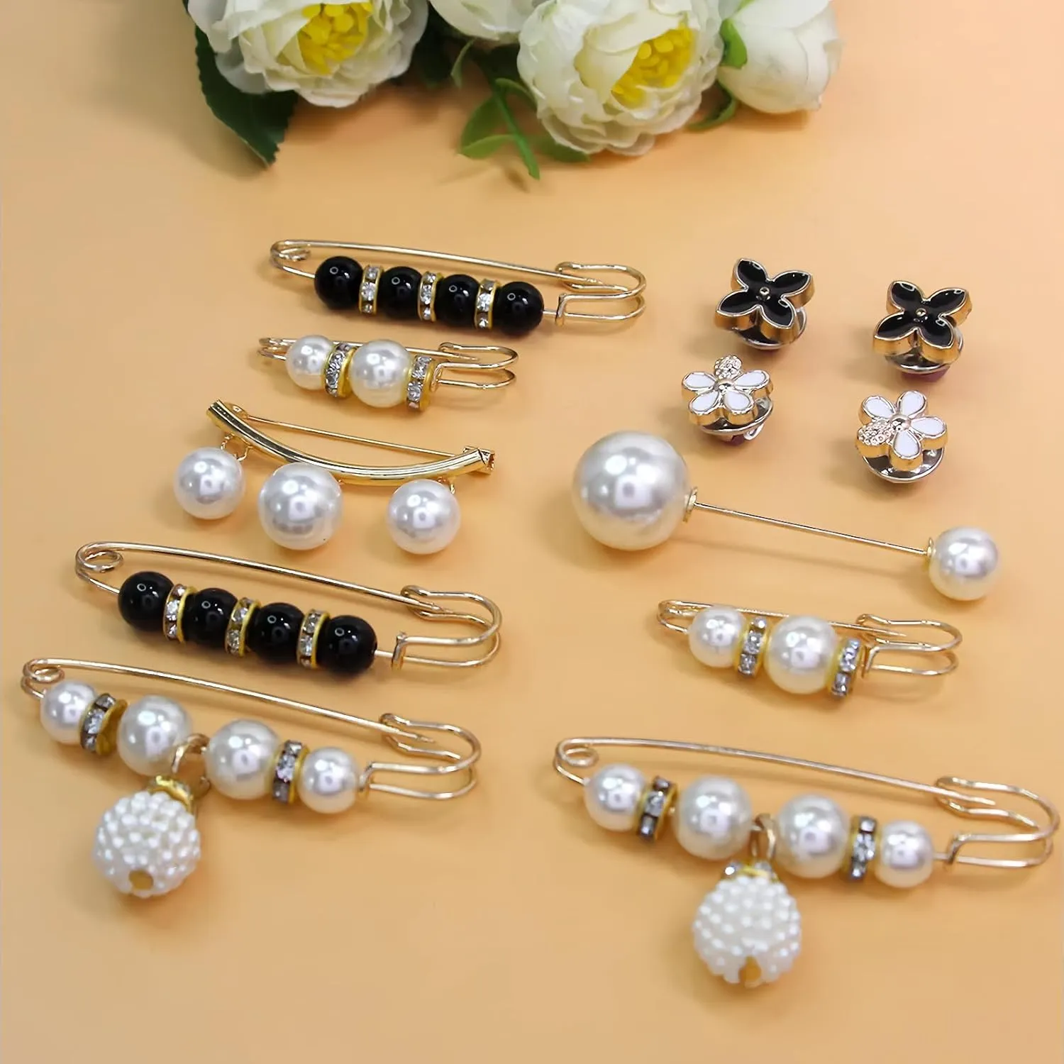 6 PCS Brooch for Women -Multi-Purpose Fantastic Clip Clasps to Secure and Decorate Clothes