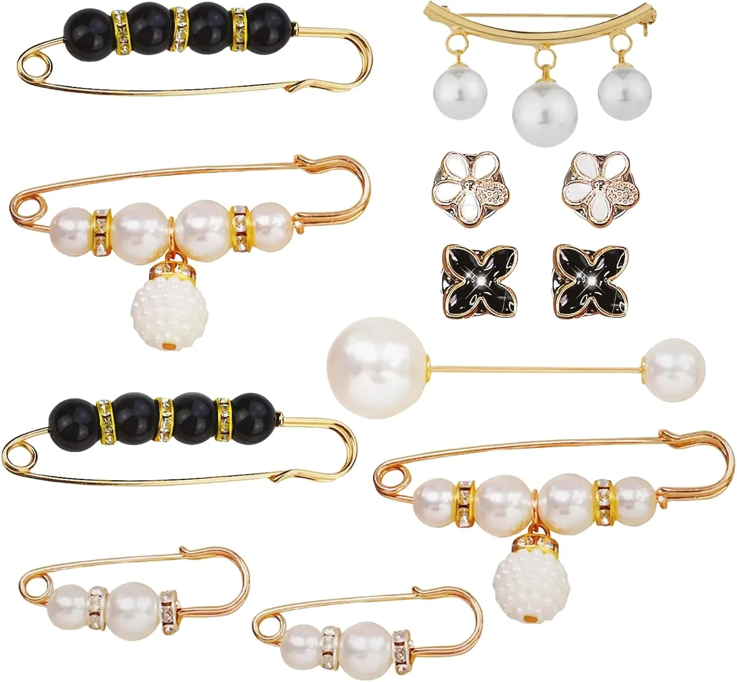 6 PCS Brooch for Women -Multi-Purpose Fantastic Clip Clasps to Secure and Decorate Clothes
