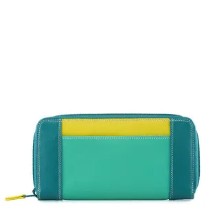 8 C/C Zip Around Purse w/Back Zip Wallet Leather - Mint