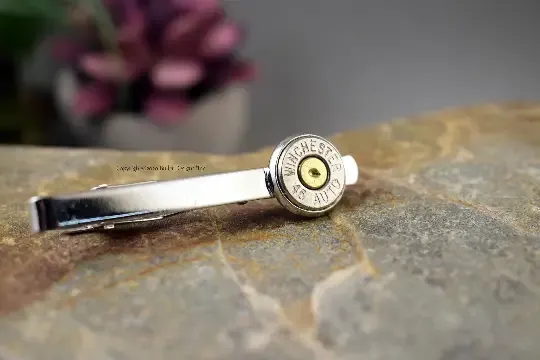 Bullet Tie Clip, 45 Auto, 308, 28 Gauge, 30-06