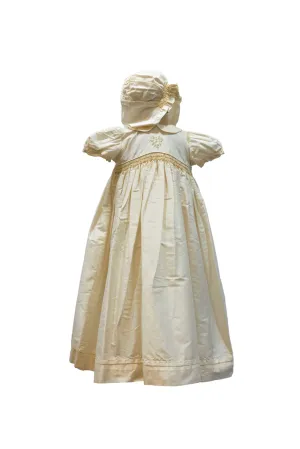 Christening - Silk Smock Long Gown