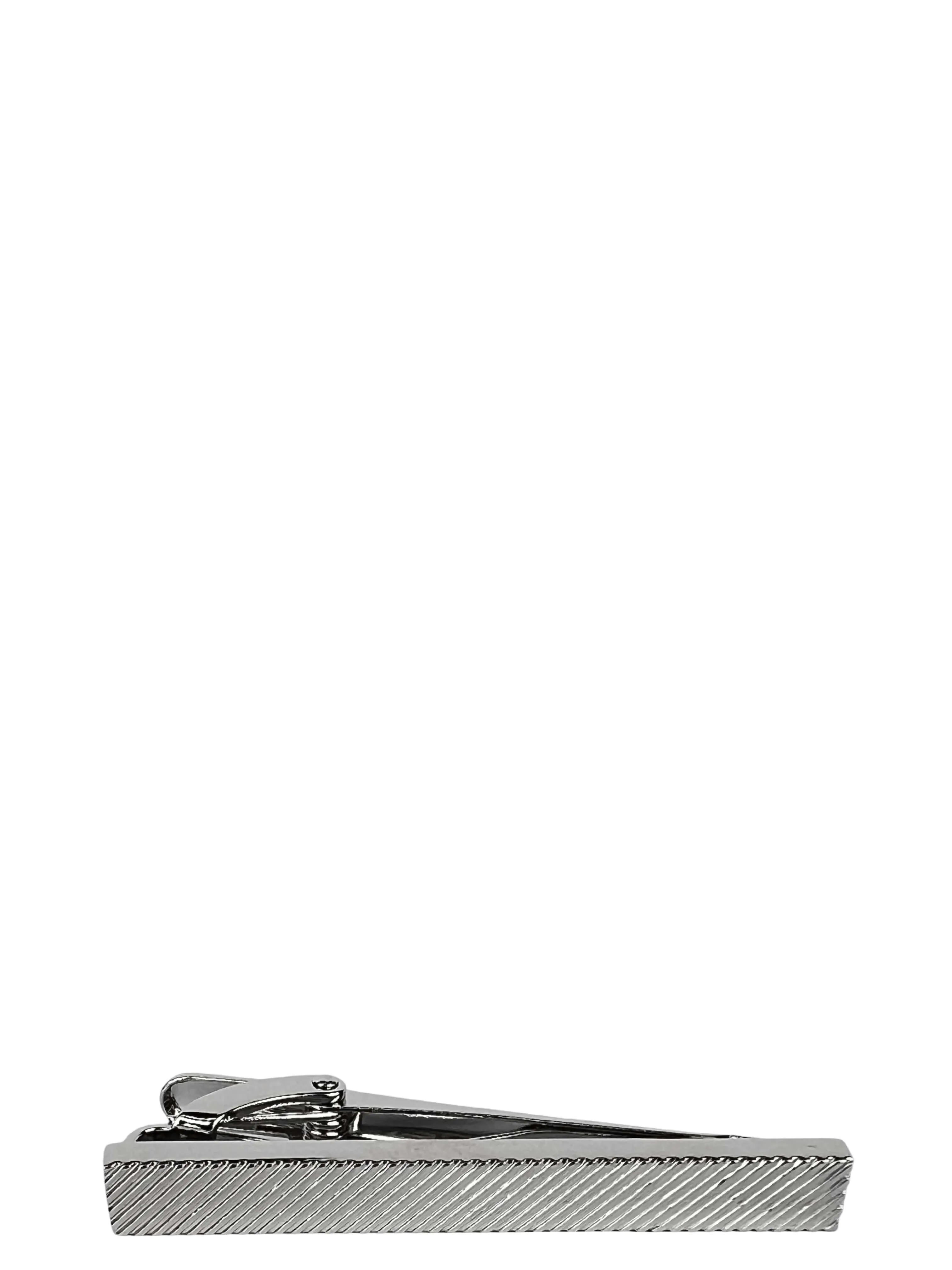 DCLIC Ribbed Long Tie Bar - Silver