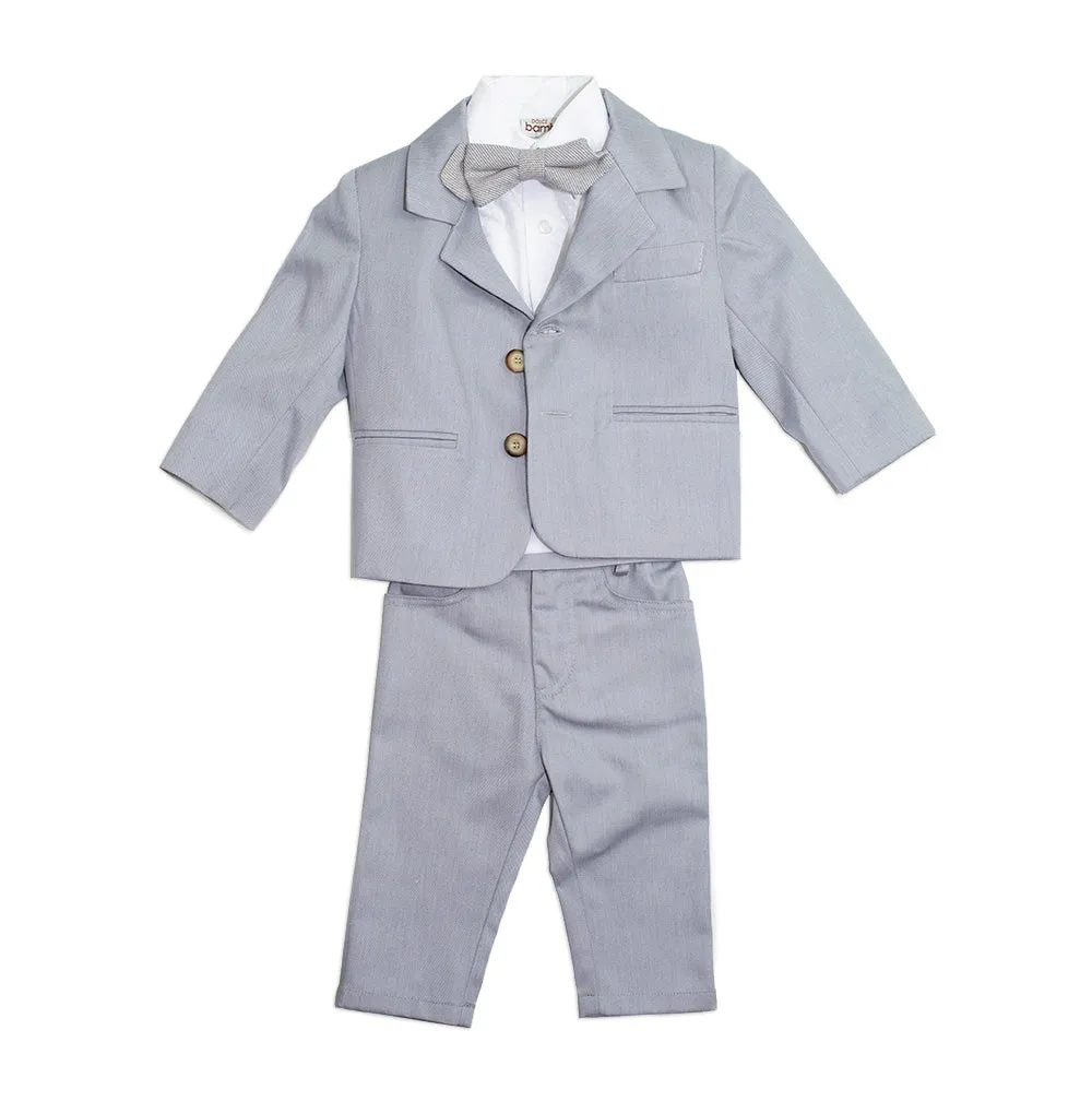 Dolce Bambini - Baby Boy 4 Piece Light Grey Suit