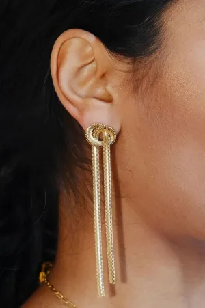 Drop Long Tassel Knotted Statement Earrings