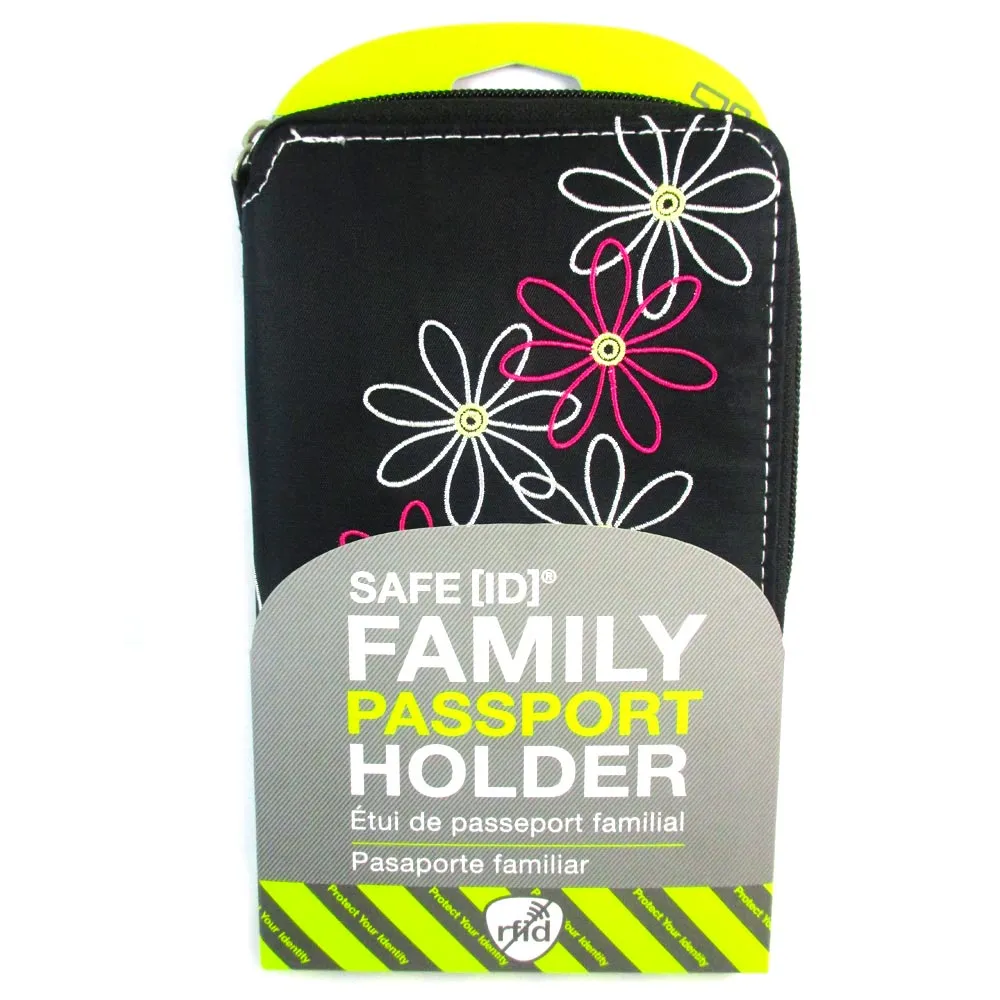 Family Passport Holder RFID Blocking ID Wallet Compact Travel Case Travelon New