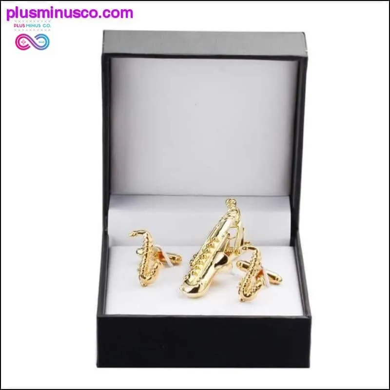 High Quality Luxury Tie Clip Round Cufflinks Gift Set