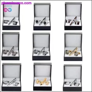 High Quality Luxury Tie Clip Round Cufflinks Gift Set