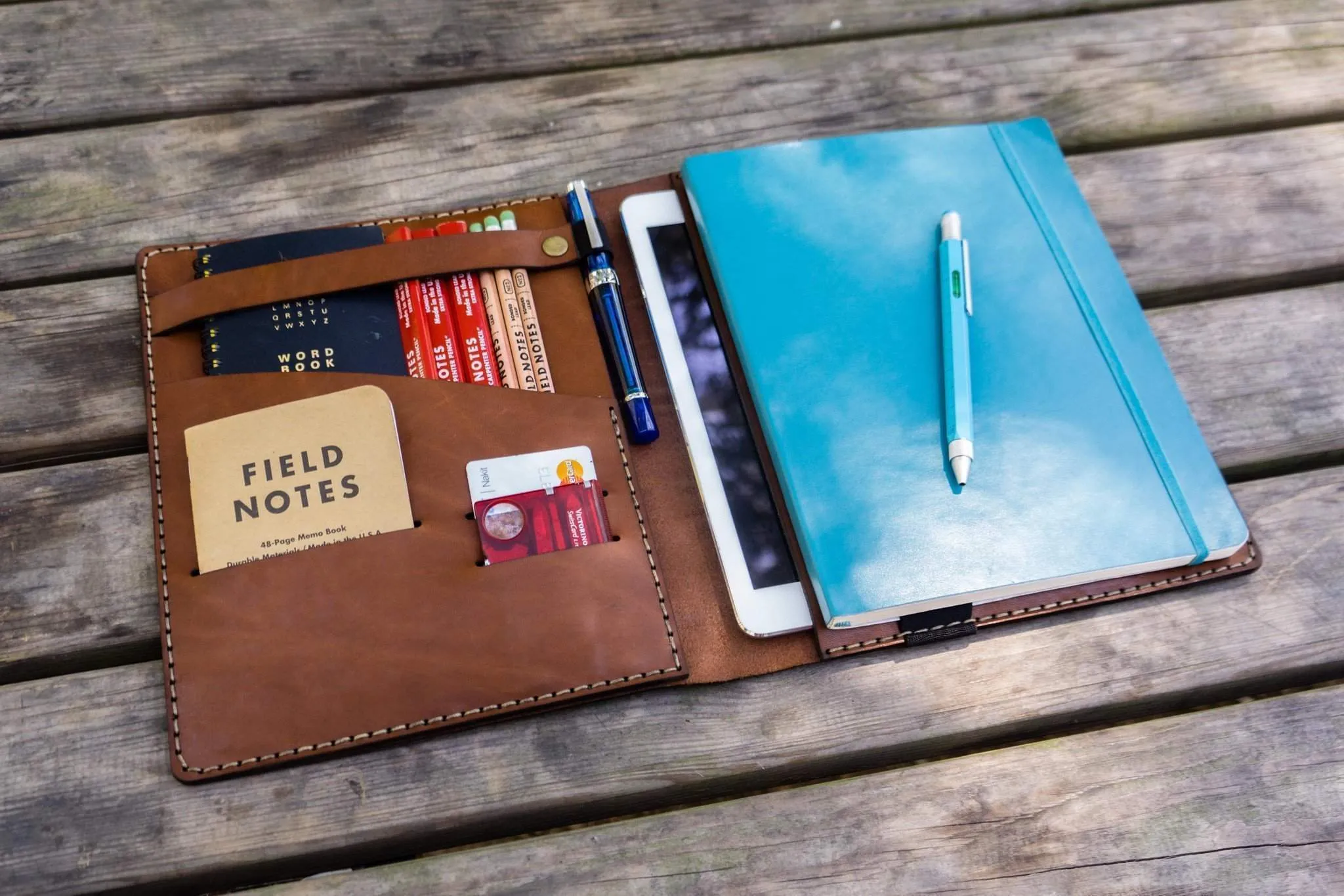 iPad Pro 11 - Pro 10.5 and B5 size Notebook Cover - Brown