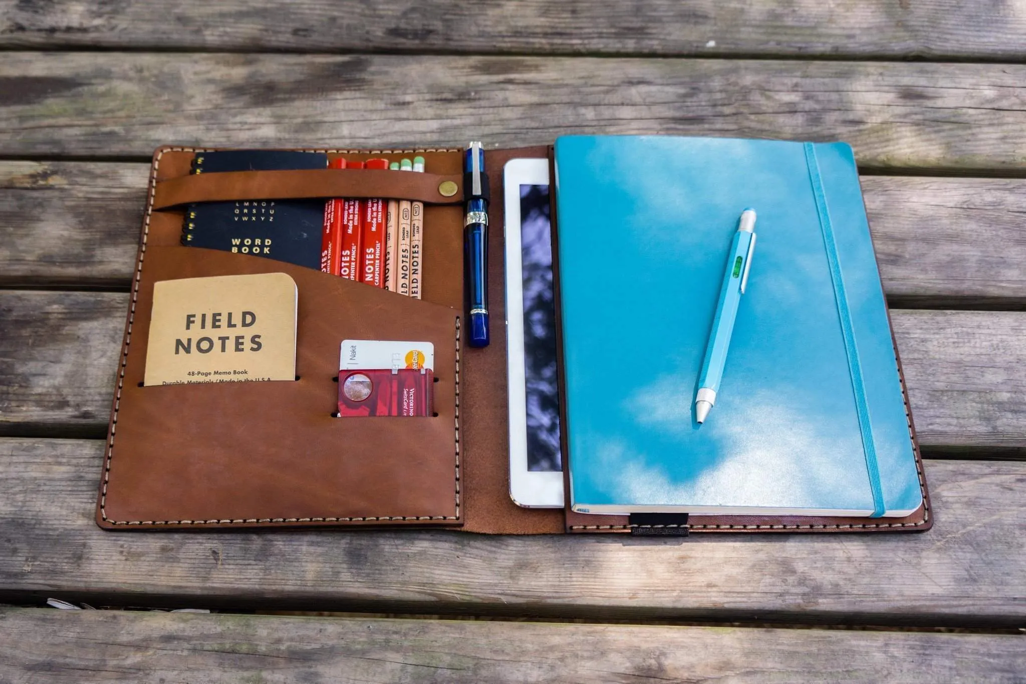 iPad Pro 11 - Pro 10.5 and B5 size Notebook Cover - Brown
