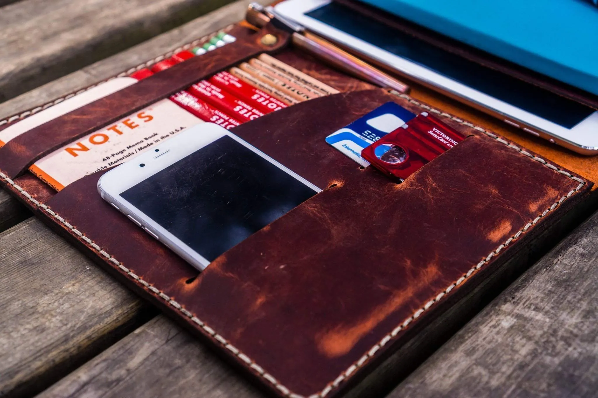 iPad Pro 11 - Pro 10.5 and B5 size Notebook Cover - Crazy Horse Orange