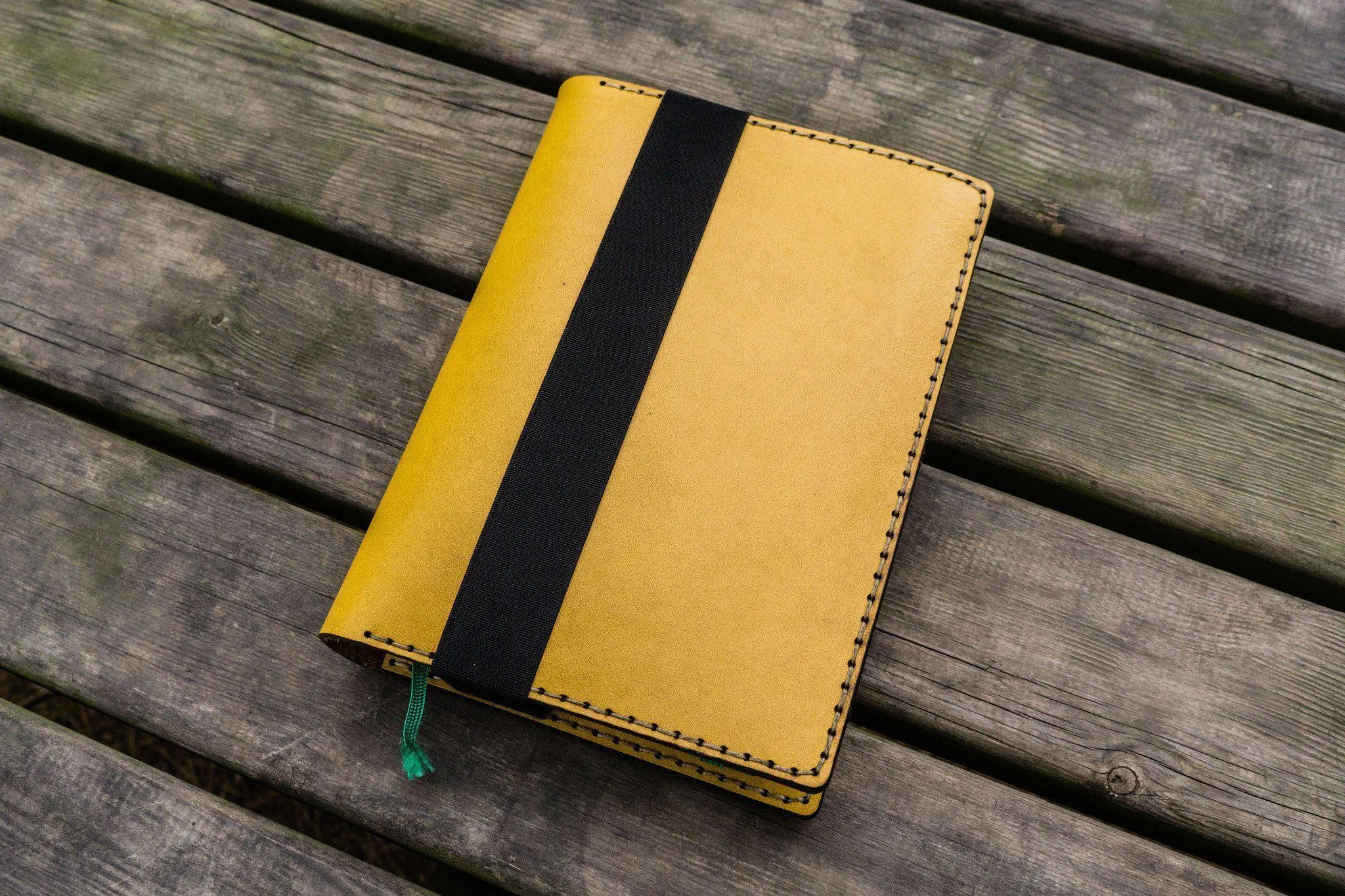 Leather Hobonichi Cousin A5 Planner Cover - Yellow