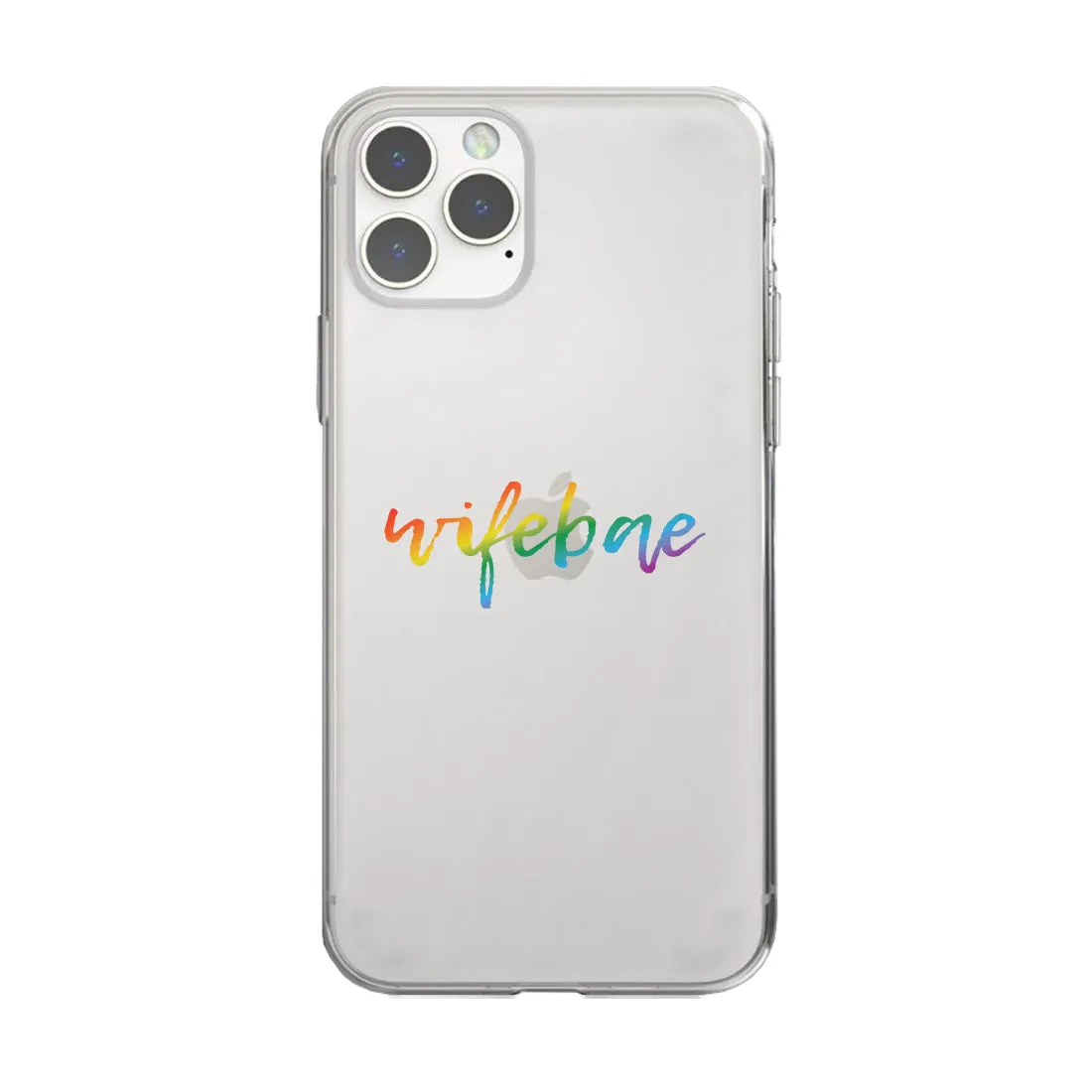 LGBT Wifebae Wifebae Rainbow Clear Matching Phone Cases