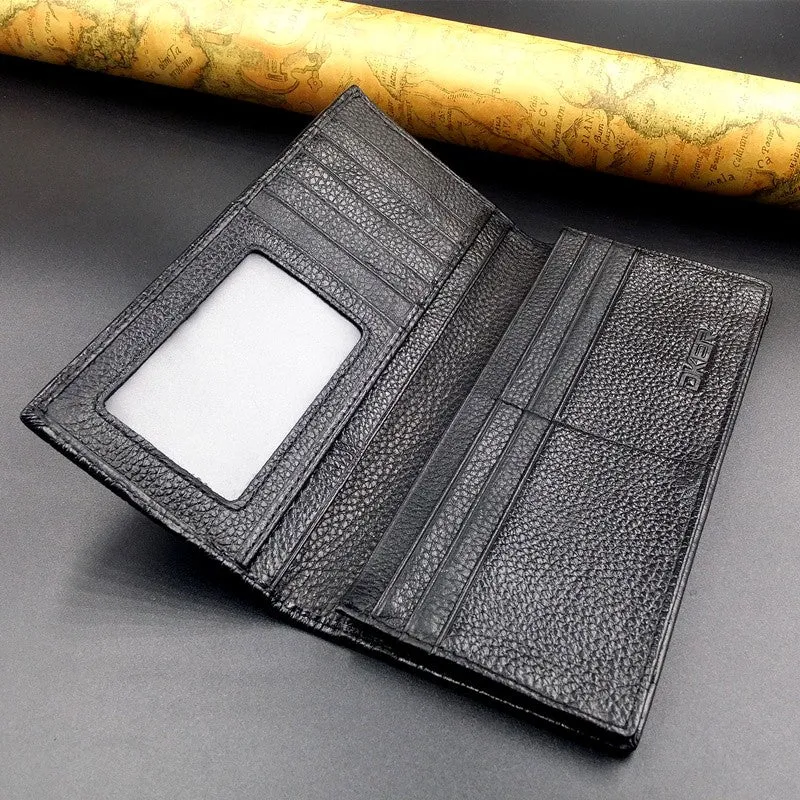 Long Crocodile Design Real Cowhide Genuine Leather Wallet