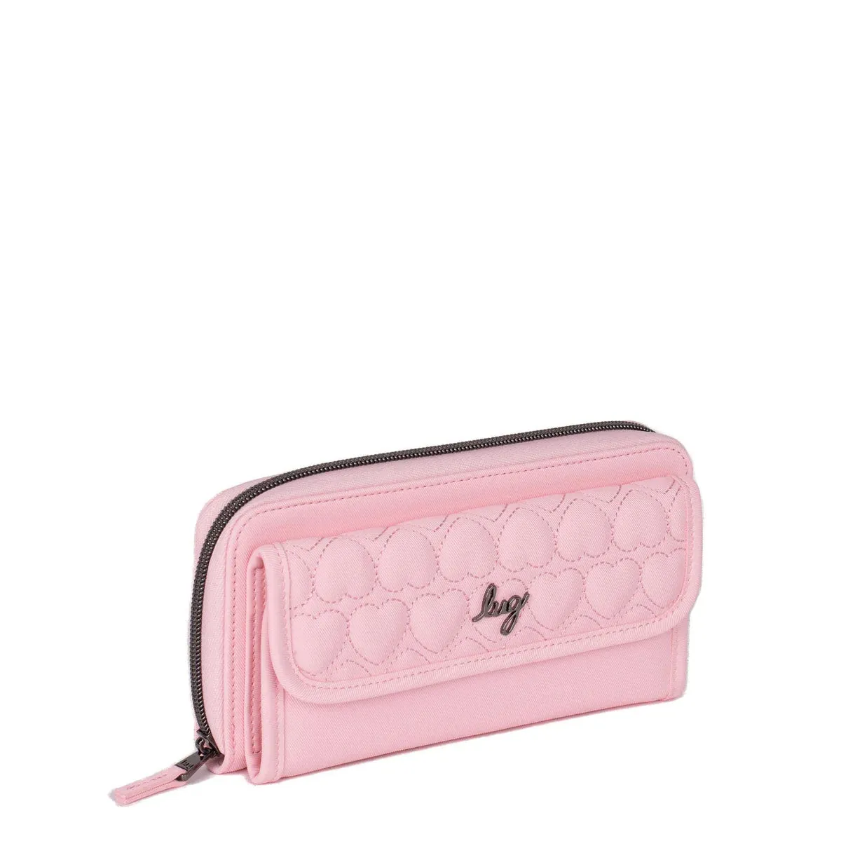 LUG Kickflip Love Satin Luxe VL RFID Wallet Bubble Pink