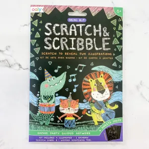 Mini Scratch and Scribble Art Kit: Safari Party by OOLY