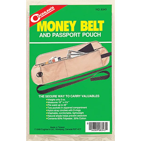 Money Belt Passport Holder Secure Hidden Travel Wallet RFID Blocking