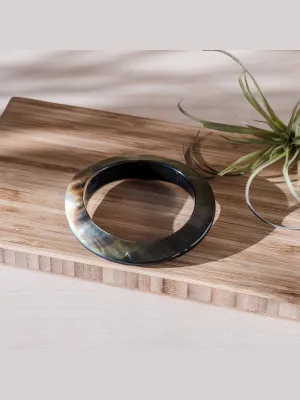 Mother-of-Pearl Bangle, Iridescent Grey - Natural Jewelry