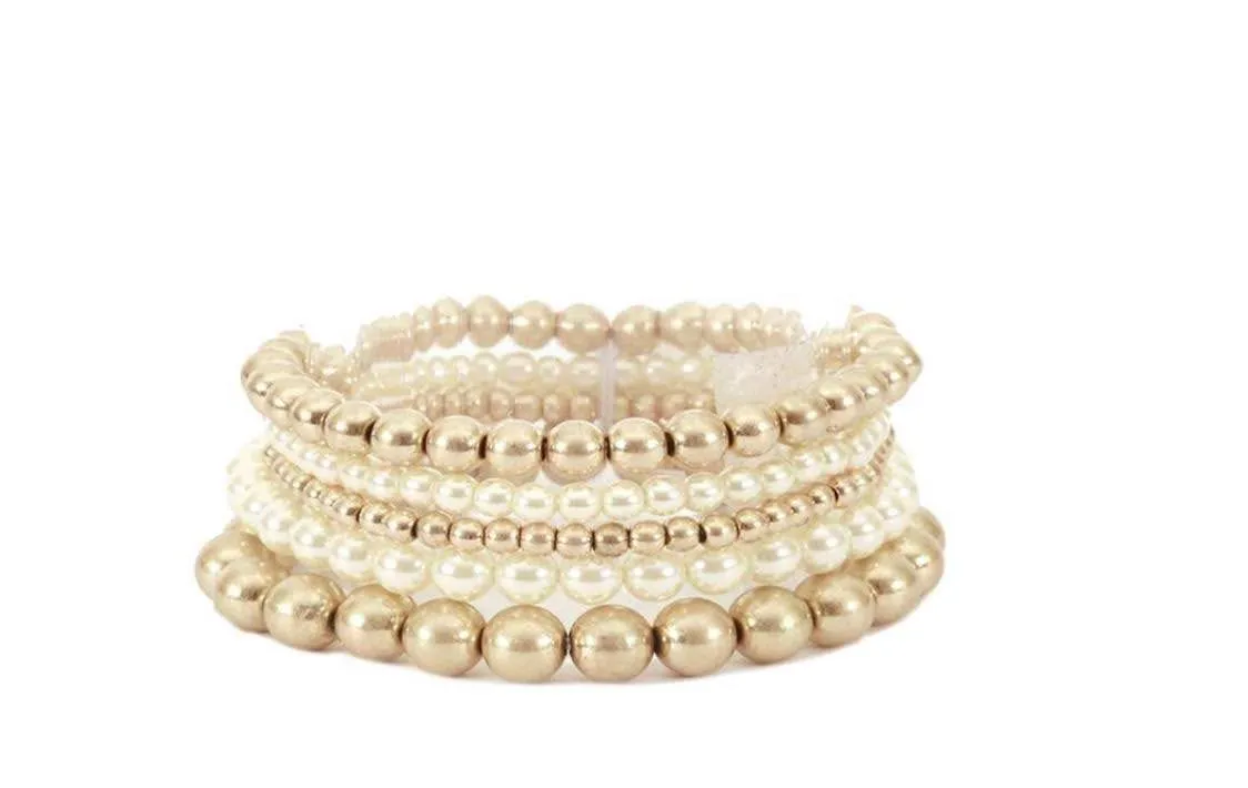 Pearl bracelets elastic