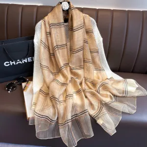 Silk Plaid Scarf