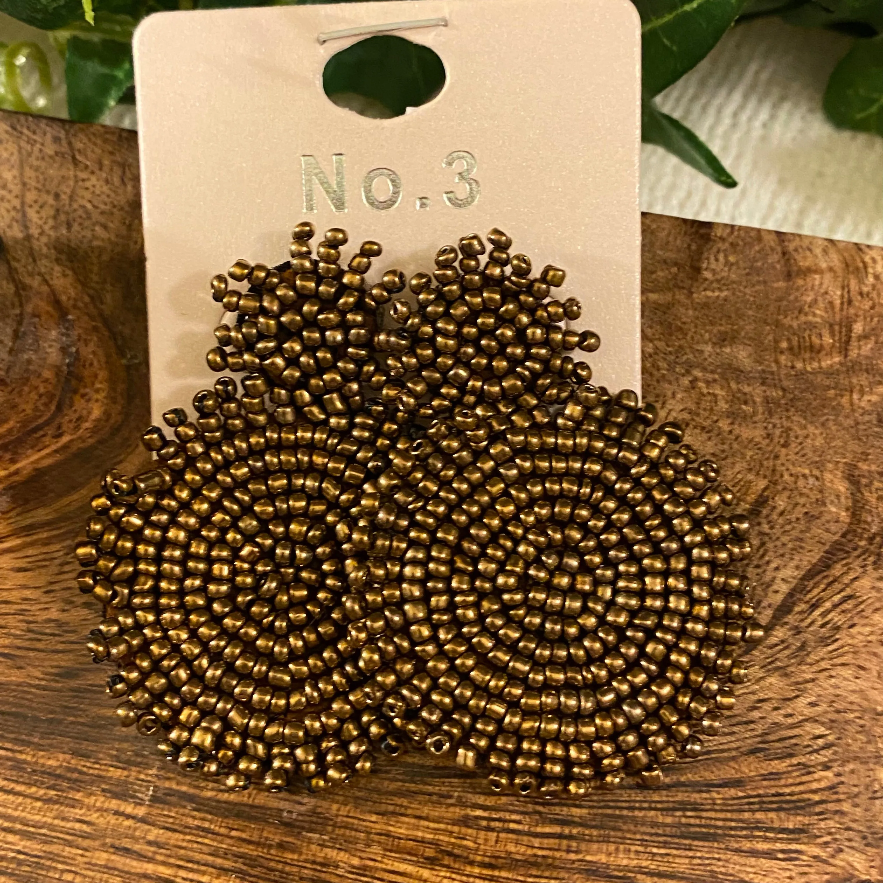 Statement Seed Bead Post Back Earrings