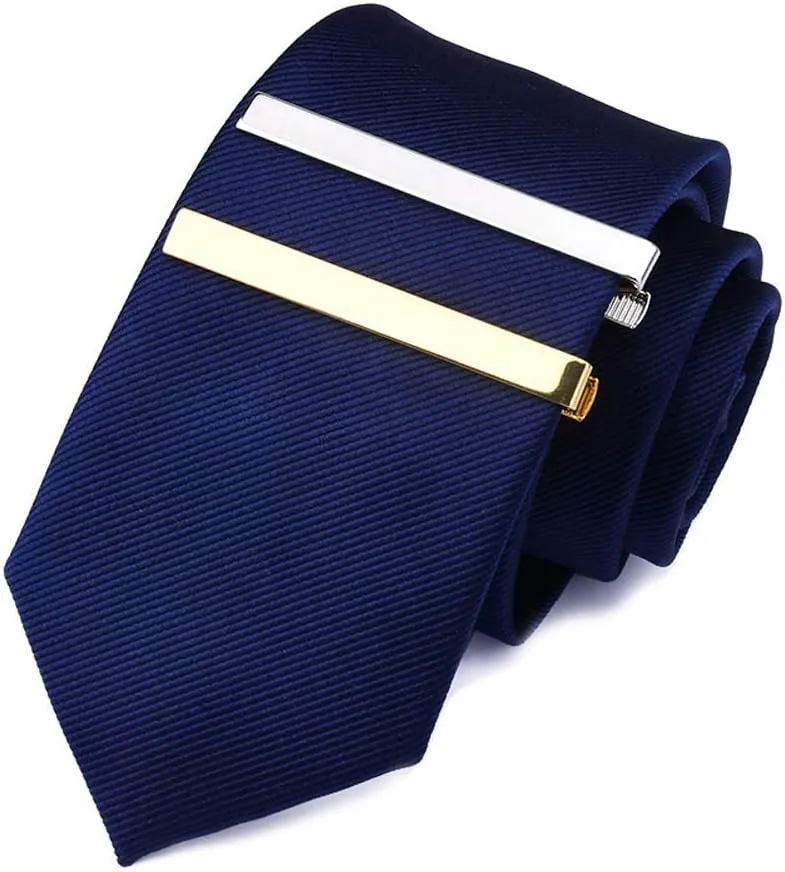 Tie Clips for Men Tie Bar Clip Set for Regular Ties Necktie Wedding Business Tie Pin Clips